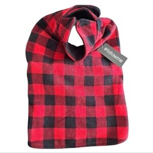 Follow Me Red Black Checked Fleece Dog Coat Velcro Closure New